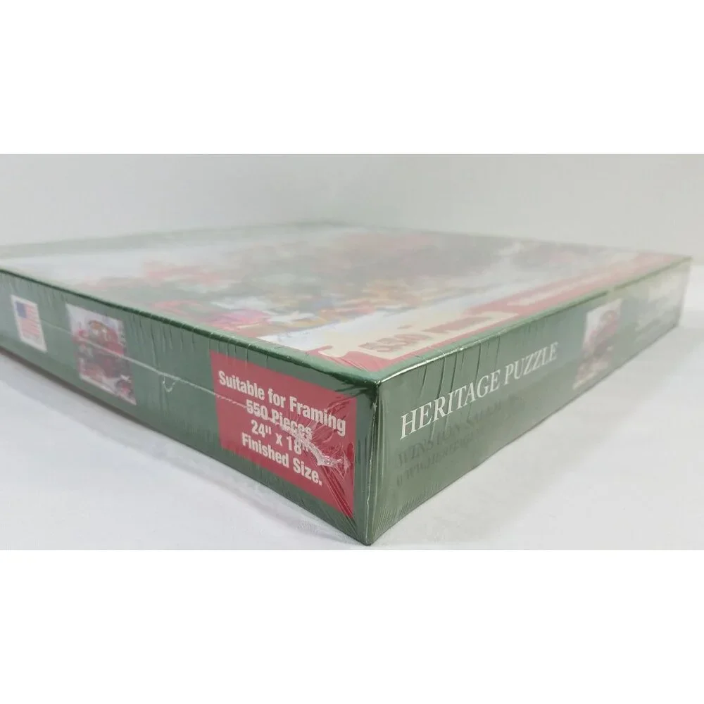 Heritage Puzzles 550 Pc Jigsaw Ribbons And Bows & Loading Up Santa Express II